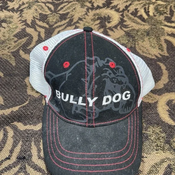 Bully Dog Bulldogs Big Logo Trucker Hat Mens SnapBack Black - Picture 2 of 5